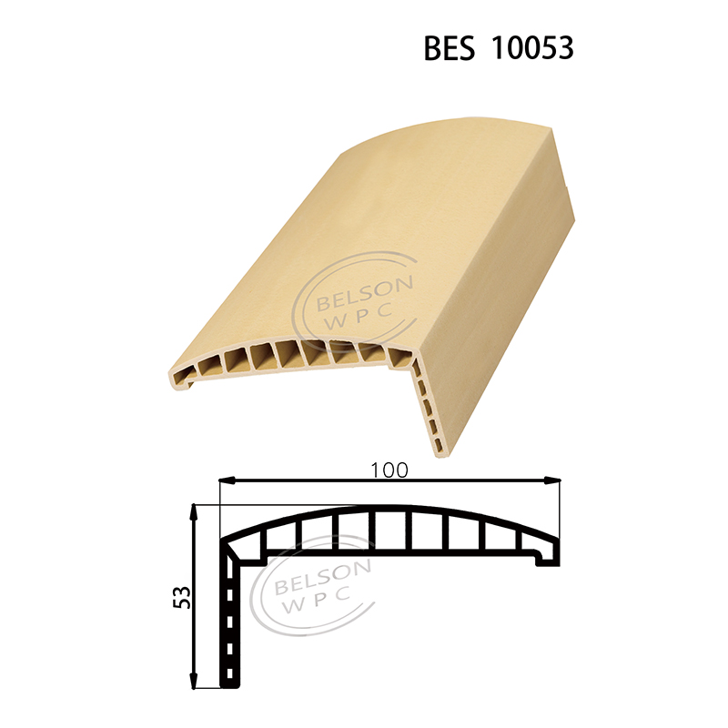 Belson WPC BES-10053 длина по индивидуальному заказу ширина 10 см круглая форма наличник из WPC, предназначенный для особых клиентов Дверные линии из WPC